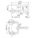 Newform XT Bateria wannowa jednouchwytowa ścienna z automatycznym przełącznikiem wanna/prysznic chrom 4240.21.018