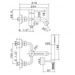 Newform XT Bateria wannowa ścienna z zestawem prysznicowym PVC chrom 4240C.21.018