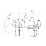 Newform XT Bateria zlewozmywakowa jednouchwytowa z obrotową i składaną wylewką chrom 4370.21.018