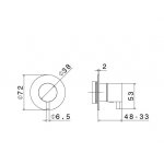 Newform XT Przełącznik podtynkowy część zewnętrzna chrom 67606E.21.018