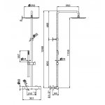 Newform Zestaw prysznicowy ścienny chrom 61165.21.018