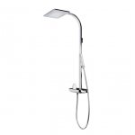 Newform Zestaw prysznicowy ścienny chrom/czarny błyszczący 61160.05.007