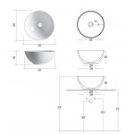 NIC Design Ciotole Umywalka nablatowa Ø38 cm Biały 001034.001