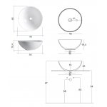 NIC Design Ciotole Umywalka nablatowa Ø46 cm Biały 001001.001