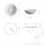 NIC Design Ciotole Umywalka nablatowa Ø38 cm Biały 001745.001