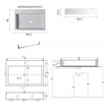 NIC Design Cool Umywalka nablatowo/ścienna 50,5x45 cm Biały 001246.001
