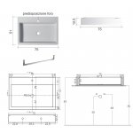 NIC Design Cool Umywalka nablatowo/ścienna 75x51 cm Biały 001231.001