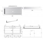 NIC Design Cool Umywalka nablatowo/ścienna 120x51 cm Biały 001233.001