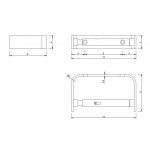  Nic Design Curva Zestaw Papiernica ścienna i szczotka WC czarny mat 008765064+008766064 WIETRZENIE MAGAZYNÓW!!