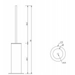  Nic Design Curva Zestaw Papiernica ścienna i szczotka WC czarny mat 008765064+008766064 WIETRZENIE MAGAZYNÓW!!
