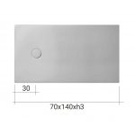 NIC Design Foglio Brodzik wpuszczany 70x140 cm Biały 002549.001