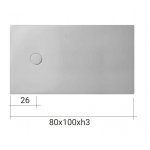 NIC Design Foglio Brodzik wpuszczany 80x100 cm Biały 002553.001