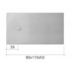 NIC Design Foglio Brodzik wpuszczany 80x110 cm Biały 002554.001