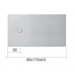 NIC Design Foglio Brodzik wpuszczany 80x170 cm Biały 002682.001