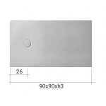 NIC Design Foglio Brodzik wpuszczany 90x90 cm Biały 002560.001