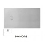 NIC Design Foglio Brodzik wpuszczany 90x100 cm Biały 002561.001