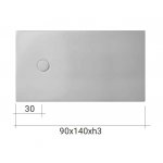 NIC Design Foglio Brodzik wpuszczany 90x140 cm Biały 002565.001