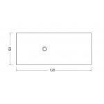 NIC Design Lama 120 Blat ceramiczny pod umywalkę 120x50 cm Sabbia 007816.051