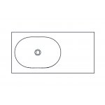 NIC Design Lama 120 Blat ceramiczny pod umywalkę 120x50 cm Sabbia 007818.051