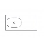 NIC Design Lama 120 Blat ceramiczny pod umywalkę 120x50 cm Sabbia 007819.051