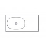 NIC Design Lama 120 Blat ceramiczny pod umywalkę 120x50 cm Sabbia 007820.051