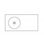 NIC Design Lama 120 Blat ceramiczny pod umywalkę 120x50 cm Sabbia 007821.051