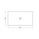 NIC Design Lama 90 Blat ceramiczny pod umywalkę 90x50 cm Vaniglia 007812.056