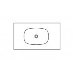 NIC Design Lama 90 Blat ceramiczny pod umywalkę 90x50 cm Vaniglia 007814.056