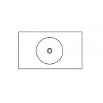 NIC Design Lama 90 Blat ceramiczny pod umywalkę 90x50 cm Vaniglia 007815.056