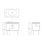 NIC Design Lama 90 Wkład do szafki pod umywalkę 88x50 cm 010808.