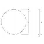 NIC Design Lustro ścienne okrągłe Ø 90 cm Nero matt 012774.064