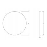 NIC Design Lustro ścienne okrągłe Ø 60 cm Nero matt 012775.064