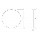 NIC Design Lustro ścienne okrągłe Ø 50 cm Nero matt 012776.064