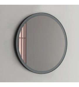 NIC Design Lustro ścienne okrągłe Ø 50 cm z podświetleniem LED Nero matt 012780.064