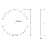 NIC Design Lustro ścienne okrągłe Ø 90 cm z podświetleniem LED Nero matt 012778.064