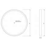 NIC Design Lustro ścienne okrągłe Ø 90 cm z podświetleniem LED Bianco 012786.001