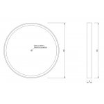 NIC Design Lustro ścienne okrągłe Ø 60 cm z podświetleniem LED Bianco 012787.001
