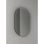 NIC Design Lustro ścienne owalne 80x50 cm z podświetleniem LED Nero matt 012781.064