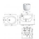 Nic Design Milk Bidet wiszący biały 004278.001