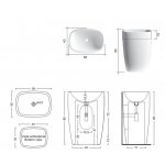 NIC Design Milk Lavabo Umywalka wolnostojąca 58x40 cm biała 001290.001