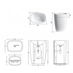 NIC Design Milk Lavabo Umywalka wolnostojąca 58x40 cm Biały 001287.001