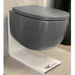   NIC Design Milk Miska WC wisząca Rimless z deską wolnoopadającą Basalto 003482.049+005528.049