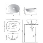 Nic Design Milk Umywalka nablatowa 54x40 cm 001285.001