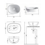 Nic Design Milk Umywalka nablatowa 54x40 cm 001310.001