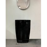 NIC Design Milk Umywalka wolnostojąca 58x40 cm Czarny połysk 001290.008