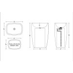      NIC Design MILK Umywalka wolnostojąca z korkiem nero glossy 001290.008 + 007403.008 WYPRZEDAŻ EKSPOZYCJI!!