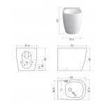 NIC Design Ovvio Bidet stojący Biały 004432.001