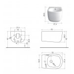 NIC Design Ovvio Bidet wiszący Biały 004434.001