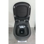   NIC Design Ovvio Miska WC wisząca Rimless z deską wolnoopadającą Antracite 003479.013+005437.013