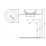 NIC Design Ovvio Umywalka nablatowa Ø38 cm Biały 001446.001